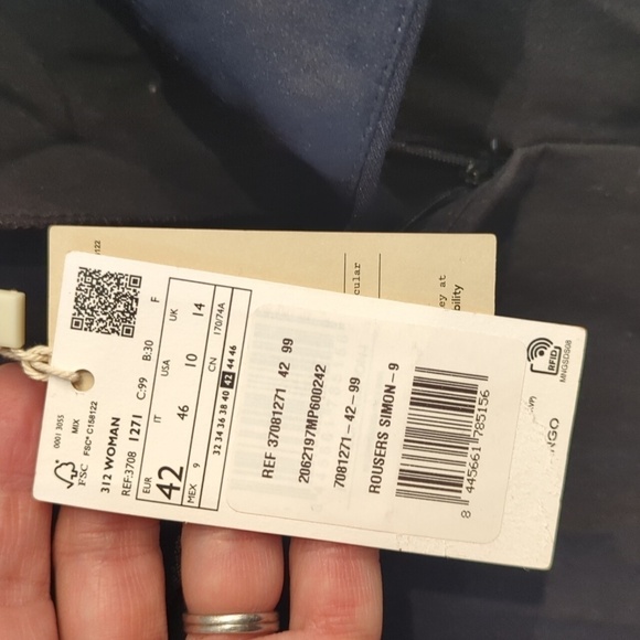 MNG Mango NWT Dress Pants Slacks Women's Size 10 Committed Recycled Polyester - Picture 3 of 14